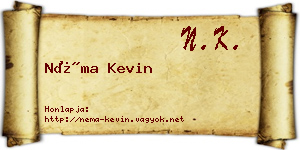 Néma Kevin névjegykártya