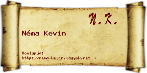 Néma Kevin névjegykártya